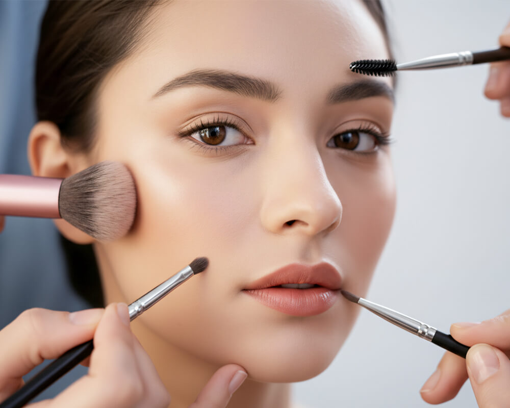 Beauty industry applications showcasing JGH's specialized cosmetic sponges and cleansing solutions